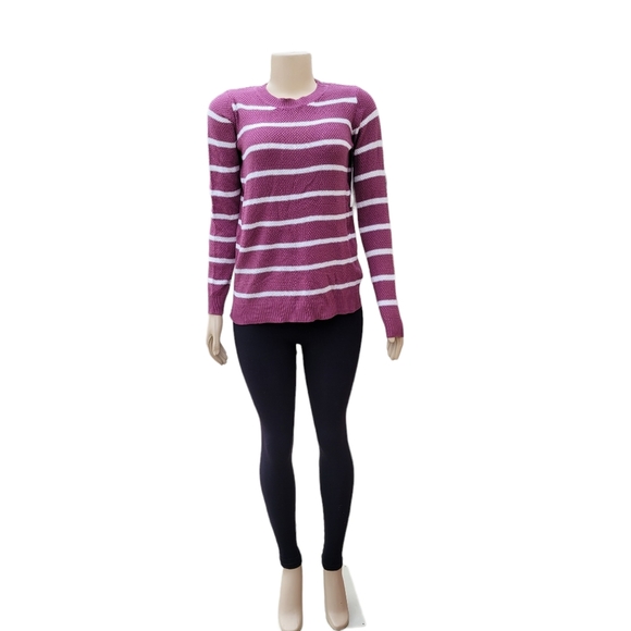 COPY - Pink Clover Stripe Knit Long Sleeve Sweater XS - Picture 1 of 8